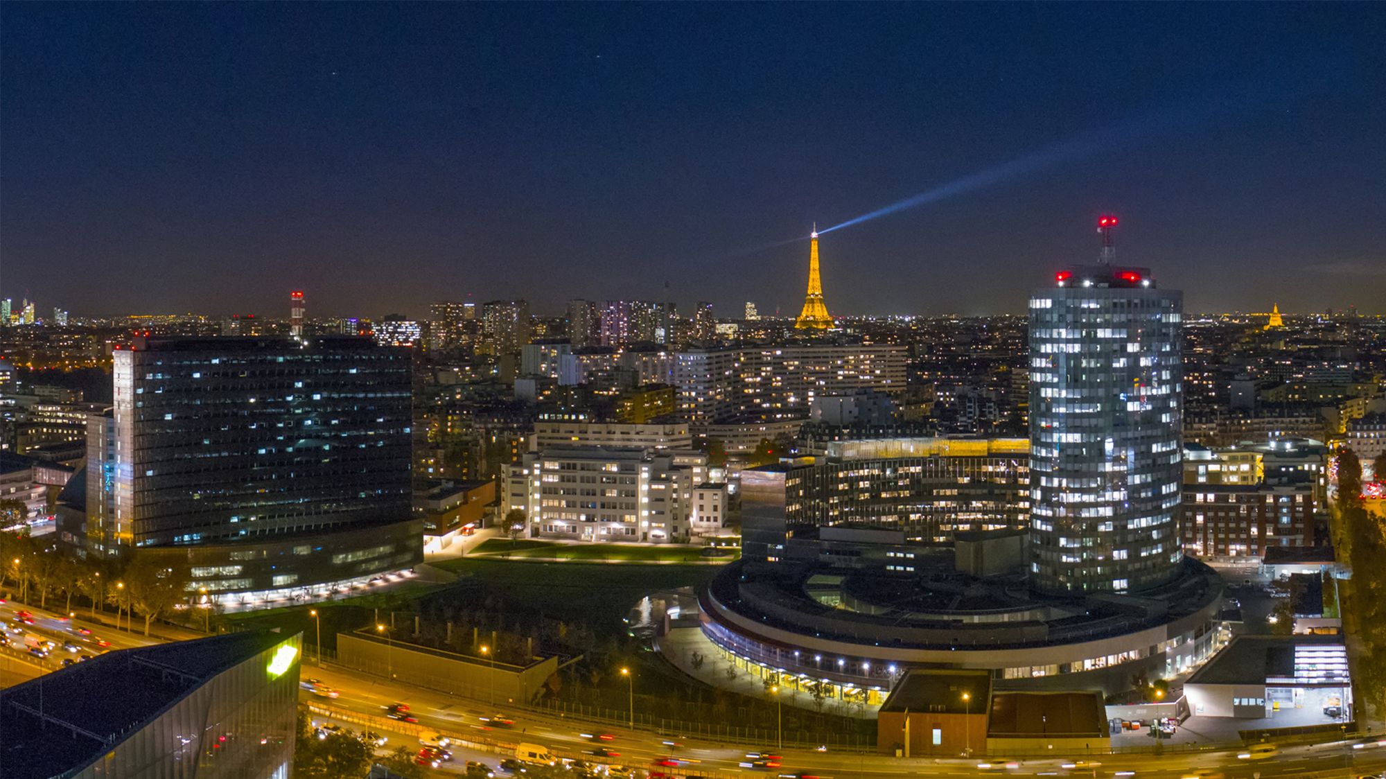 paris drone photo